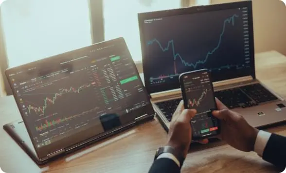 Crypto charts displayed on Fulgor Tradevo platform